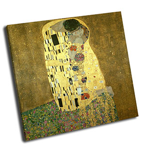 Репродукция картины Густава Климта поцелуй купить печать