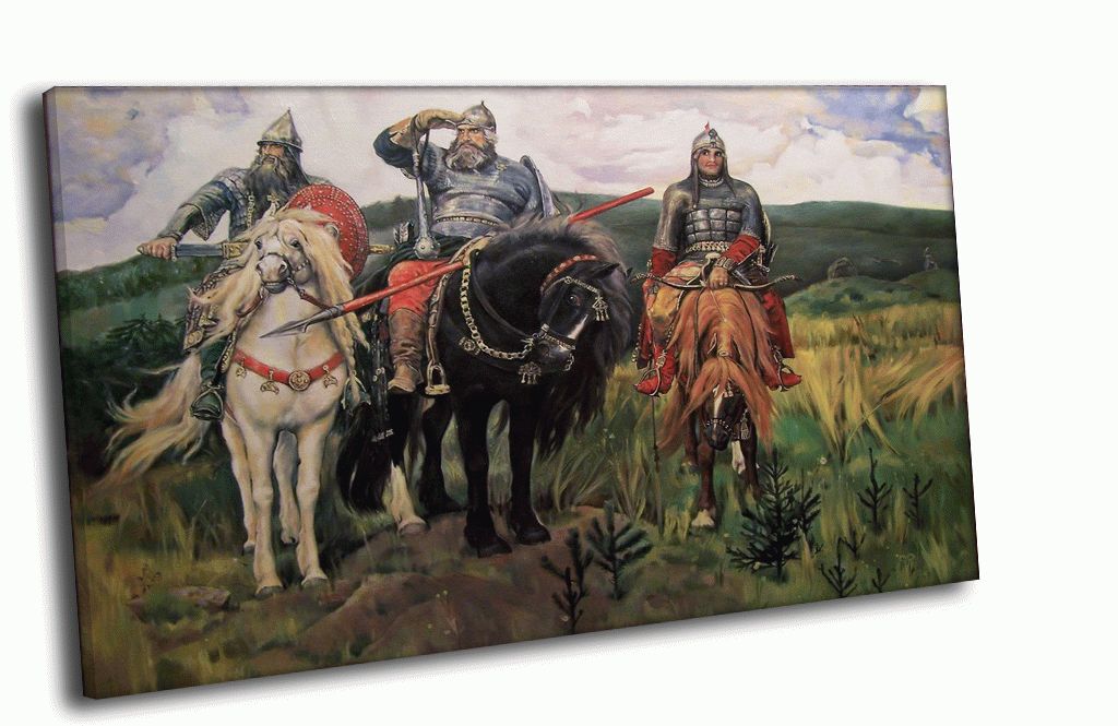 Картина (постер) - Три Богатыря купить - В. М. Васнецов (1898) | купить в  КартинуМне!, цены от 990р.
