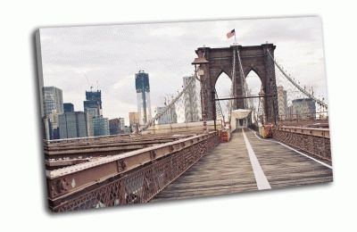 Картина бруклинский мост, нью-йорк