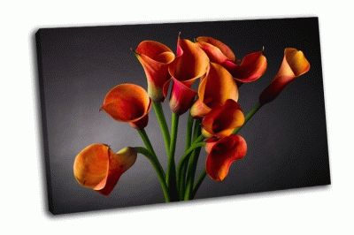 Картина букет из оранжевых лилий