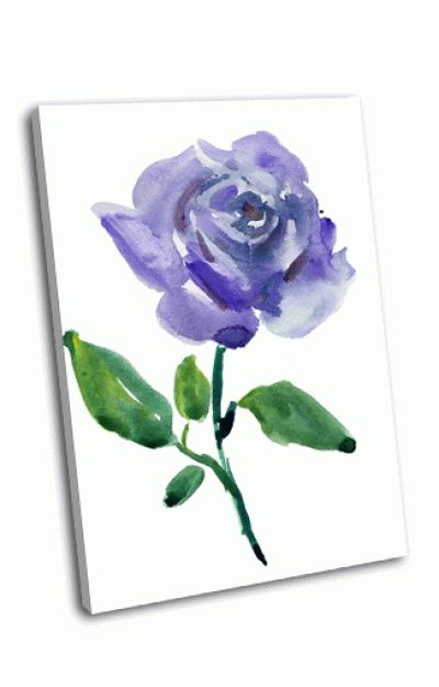 Картина голубая роза