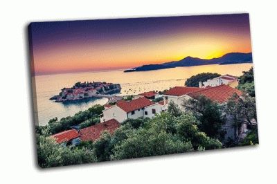 Картина курорт в черногорье свети-стефан