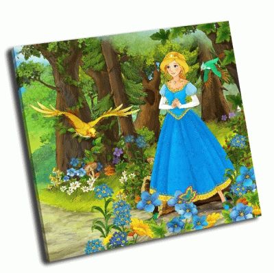Картина принцесса в лесу