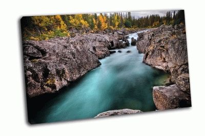 Картина таинственная река в лапландии