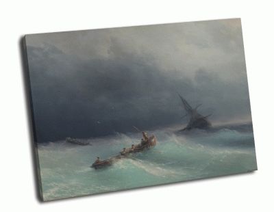 Репродукция картины айвазовский иван - буря на море