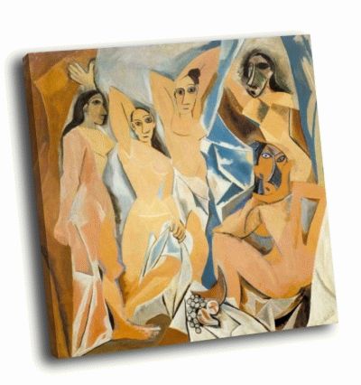 Репродукция картины пабло пикассо - авиньонские девицы