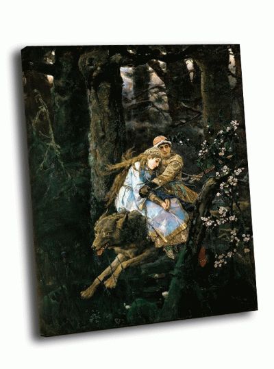 Репродукция картины в.васнецов - иван царевич на сером волке