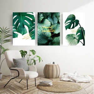 Модульная картина "Тропические листья"