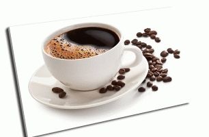 Чашка кофе и зерна