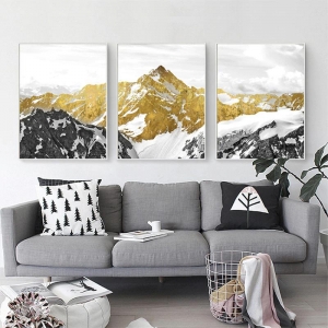 Модульная картина "Снежные горы"